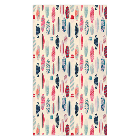 Emanuela Carratoni Light Vintage Surfboards Tablecloth