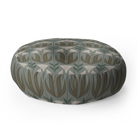 Emanuela Carratoni Lilium Theme Floor Pillow Round