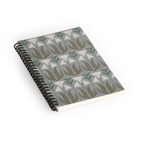 Emanuela Carratoni Lilium Theme Spiral Notebook