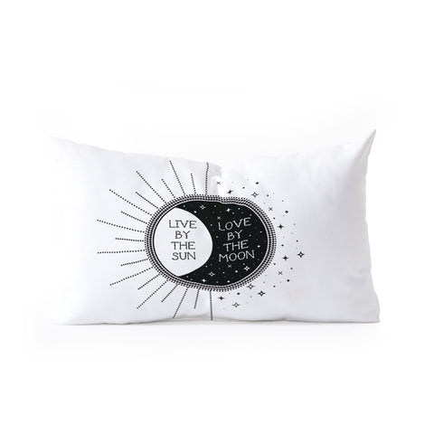 Emanuela Carratoni Live by the Sun Love by the Mo Oblong Throw Pillow