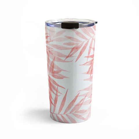 Emanuela Carratoni Living Coral Tropicana Palms Travel Mug