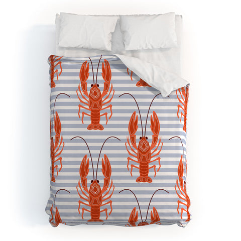 Emanuela Carratoni Lobster Dance Duvet Cover