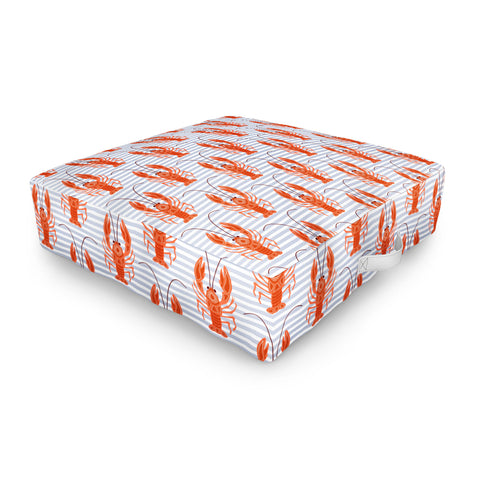 Emanuela Carratoni Lobster Dance Outdoor Floor Cushion