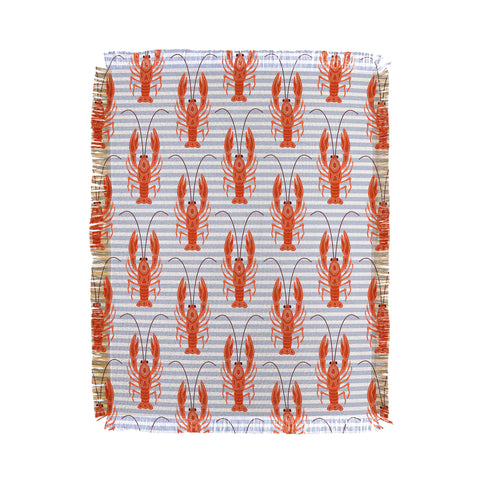 Emanuela Carratoni Lobster Dance Throw Blanket