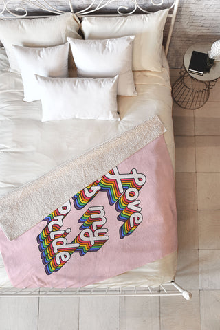 Emanuela Carratoni Love is my Pride Fleece Throw Blanket
