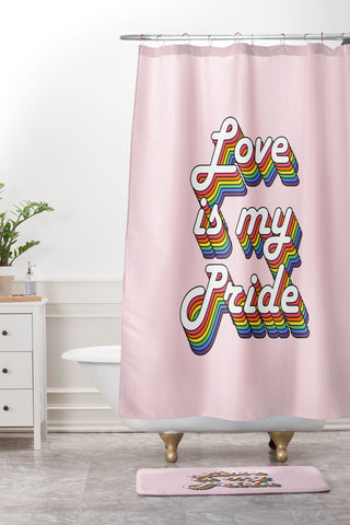 Emanuela Carratoni Love is my Pride Shower Curtain And Mat