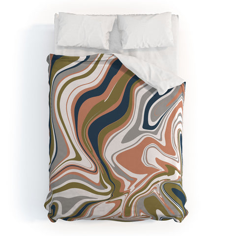 Emanuela Carratoni Marbled Swirls Duvet Cover