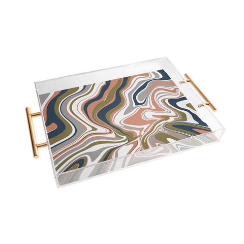 Emanuela Carratoni Marbled Swirls Acrylic Tray