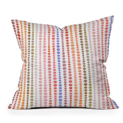 Emanuela Carratoni Modern Polka Dots Outdoor Throw Pillow