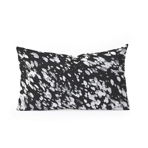 Emanuela Carratoni Monochromatic Stains Oblong Throw Pillow