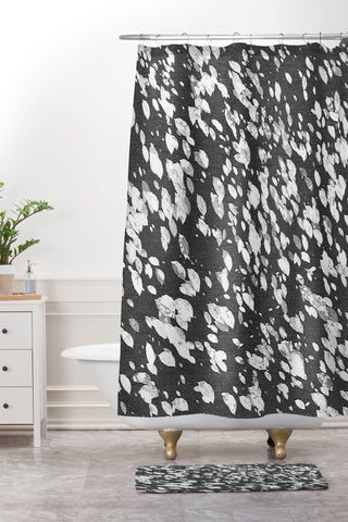 Emanuela Carratoni Monochromatic Stains Shower Curtain And Mat