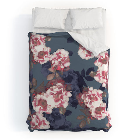 Emanuela Carratoni Moody Florals Duvet Cover