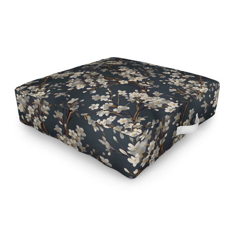 Emanuela Carratoni Moody Flowers Outdoor Floor Cushion