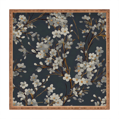 Emanuela Carratoni Moody Flowers Square Tray