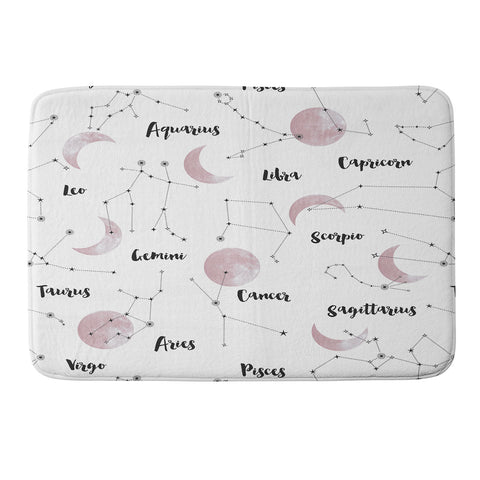 Emanuela Carratoni Moon and Constellations Memory Foam Bath Mat