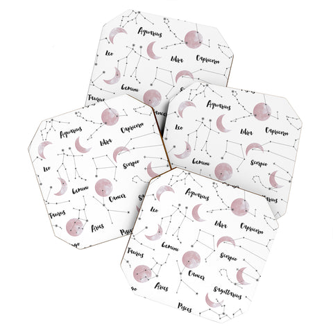 Emanuela Carratoni Moon and Constellations Coaster Set