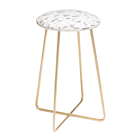 Emanuela Carratoni Moon and Constellations Counter Stool