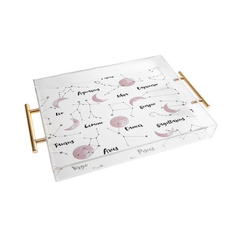 Emanuela Carratoni Moon and Constellations Acrylic Tray