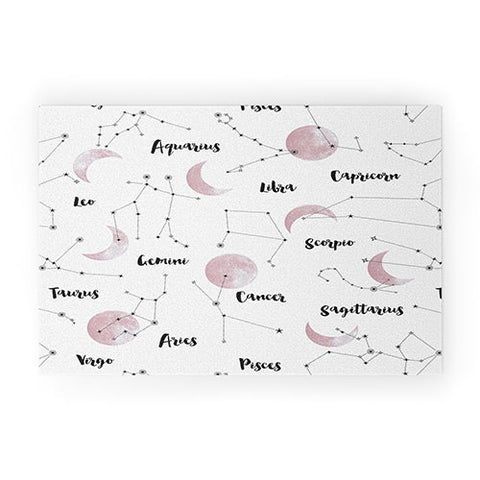 Emanuela Carratoni Moon and Constellations Welcome Mat