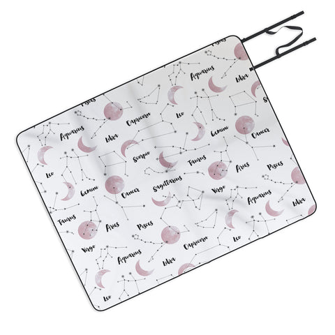 Emanuela Carratoni Moon and Constellations Picnic Blanket