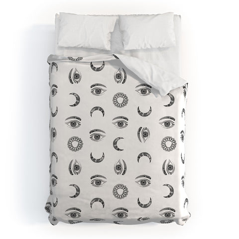 Emanuela Carratoni Moon and Sun Duvet Cover