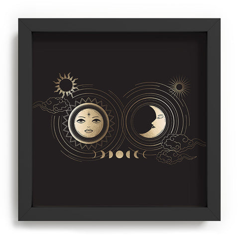 Emanuela Carratoni Moon and Sun in Gold Recessed Framing Square