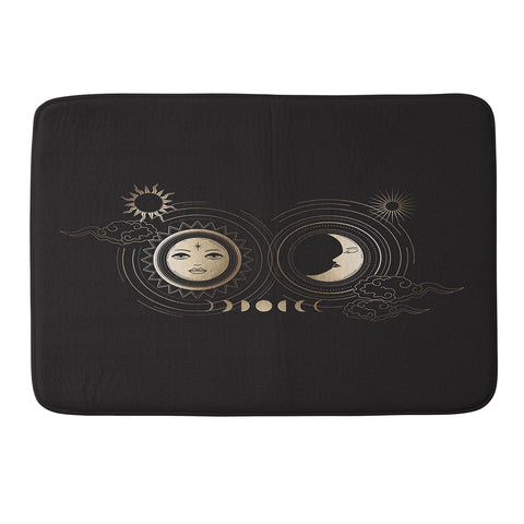 Emanuela Carratoni Moon and Sun in Gold Memory Foam Bath Mat