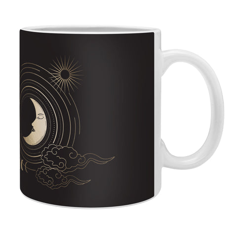 Emanuela Carratoni Moon and Sun in Gold Coffee Mug