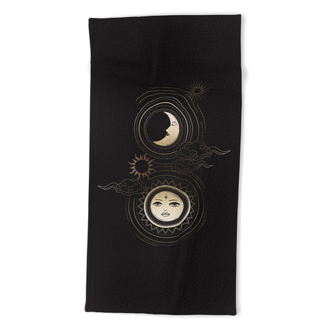 Emanuela Carratoni Moon and Sun in Gold Beach Towel