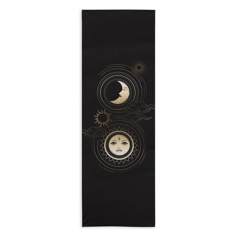 Emanuela Carratoni Moon and Sun in Gold Yoga Towel