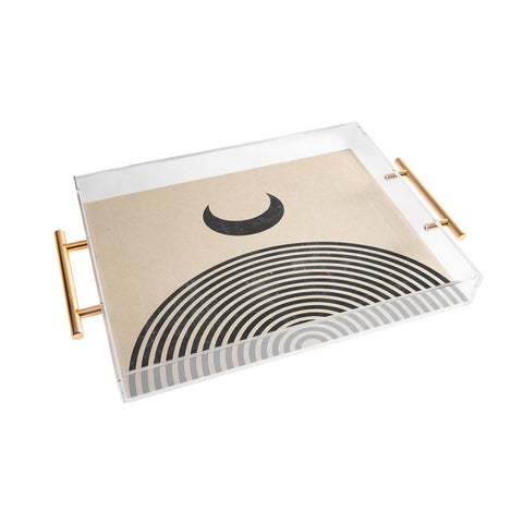 Emanuela Carratoni Moon on Mountain Acrylic Tray