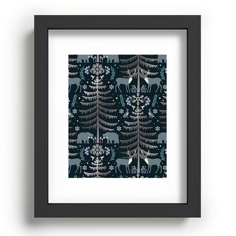 Emanuela Carratoni Moon Winter Forest Recessed Framing Rectangle