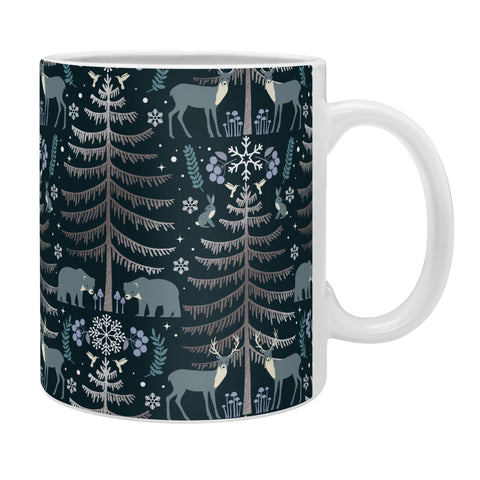 Emanuela Carratoni Moon Winter Forest Coffee Mug