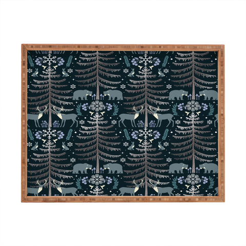 Emanuela Carratoni Moon Winter Forest Rectangular Tray