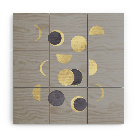 Emanuela Carratoni Moons Time Wood Wall Mural