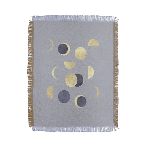 Emanuela Carratoni Moons Time Throw Blanket
