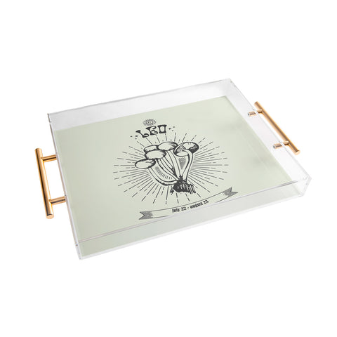 Emanuela Carratoni Mushrooms Zodiac Leo Acrylic Tray
