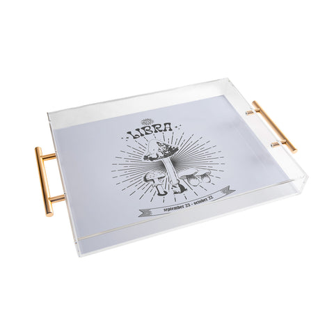 Emanuela Carratoni Mushrooms Zodiac Libra Acrylic Tray
