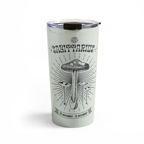 Emanuela Carratoni Mushrooms Zodiac Sagittarius Travel Mug