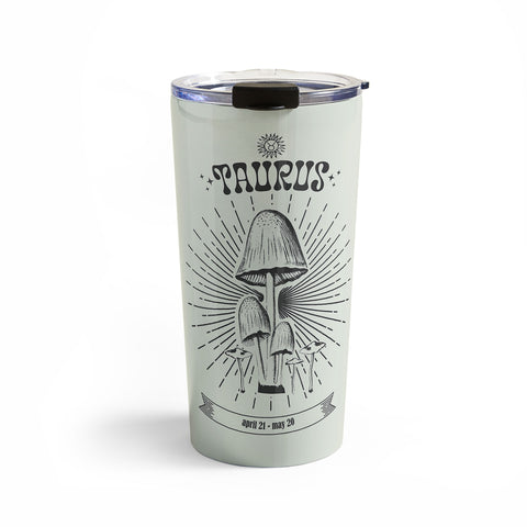 Emanuela Carratoni Mushrooms Zodiac Taurus Travel Mug