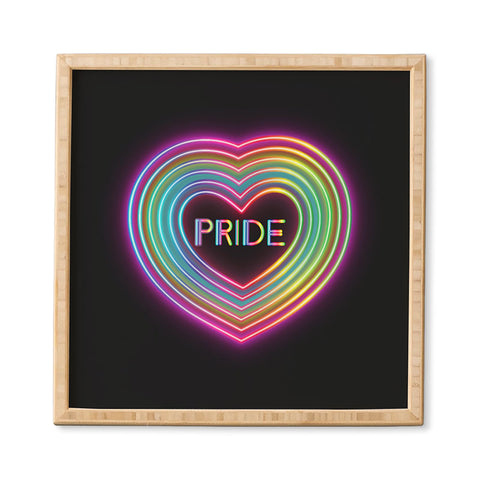 Emanuela Carratoni Neon Pride Heart Framed Wall Art