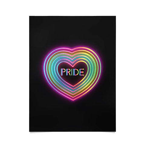 Emanuela Carratoni Neon Pride Heart Poster