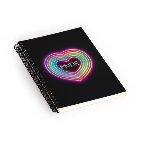 Emanuela Carratoni Neon Pride Heart Spiral Notebook