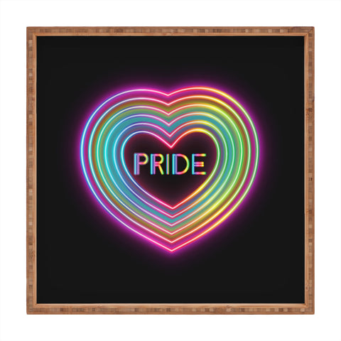 Emanuela Carratoni Neon Pride Heart Square Tray
