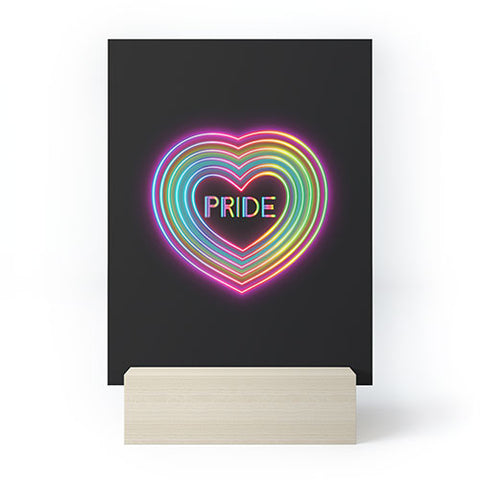 Emanuela Carratoni Neon Pride Heart Mini Art Print
