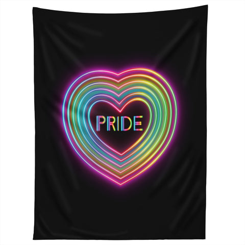 Emanuela Carratoni Neon Pride Heart Tapestry