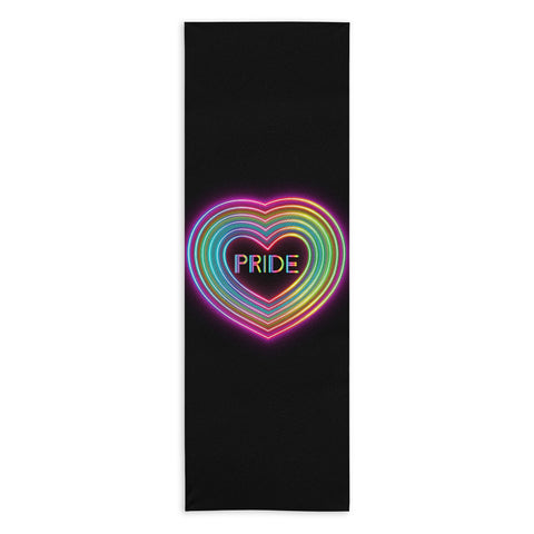 Emanuela Carratoni Neon Pride Heart Yoga Towel