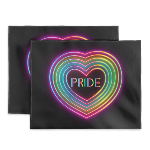 Emanuela Carratoni Neon Pride Heart Placemat