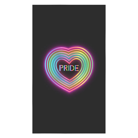 Emanuela Carratoni Neon Pride Heart Tablecloth