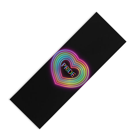 Emanuela Carratoni Neon Pride Heart Yoga Mat